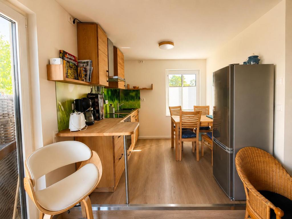 Küche mit Essplatz in der Ferienwohnung Paul